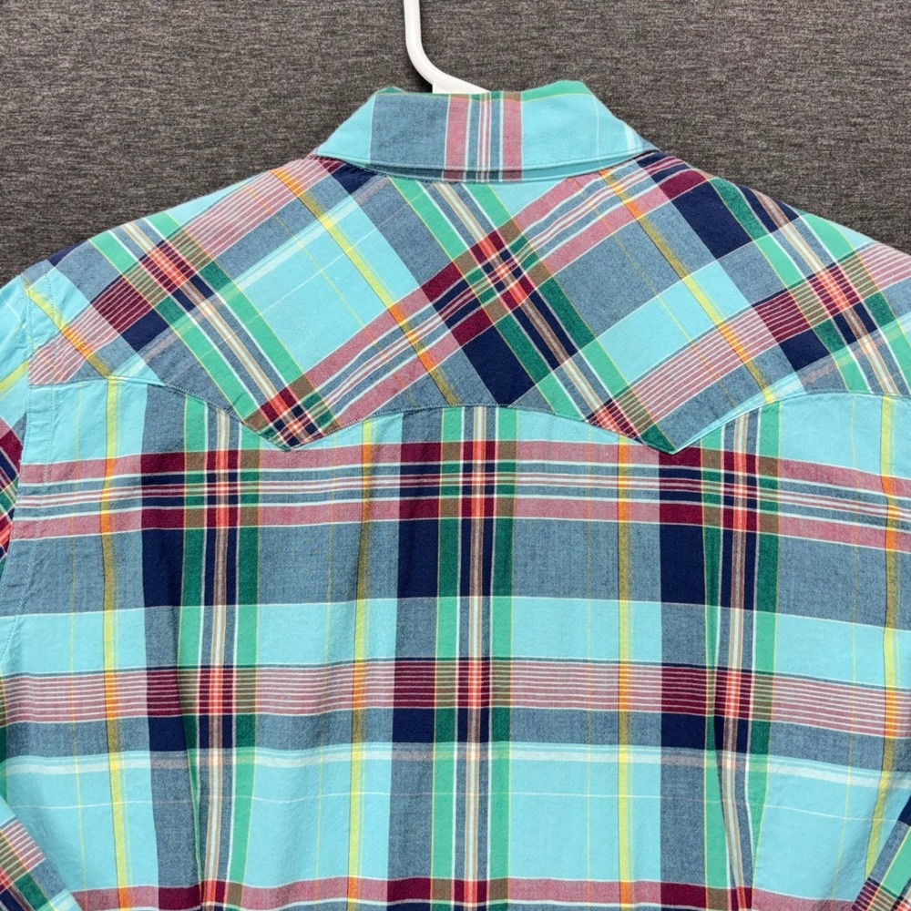 Ralph Lauren Multicolor Plaid Button-Down Shirt - Teal Dominant - Picture 10 of 11